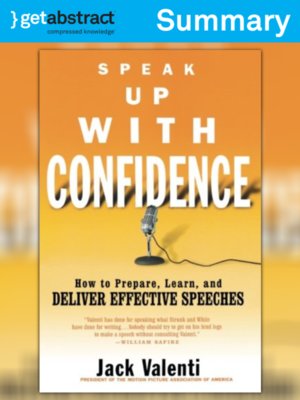 cover image of Speak up with Confidence (Summary)